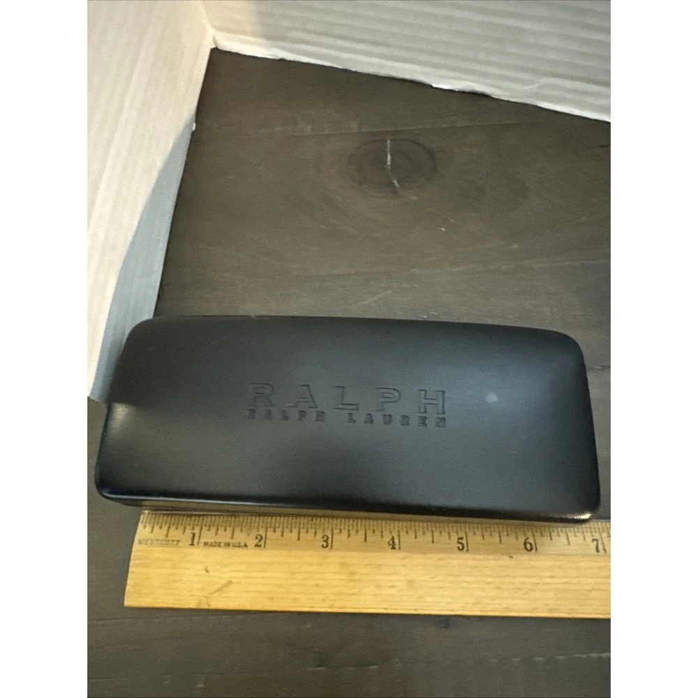 Authentic RALPH LAUREN Large Hard Shell Eyeglasses /Sunglasses Case Black‎